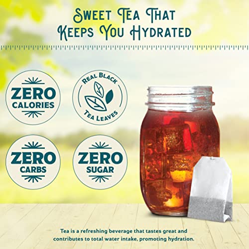 Southern Breeze Cold Brew Sweet Tea Blood Orange Iced Tea with Black Tea and Zero Carbs Zero Sugar, 20 Individually Wrapped Tea Bags (Pack of 2) Southern Sweet Tea Iced Tea Beverage