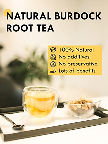 TeeLux Burdock Root Tea Bags, Pure Natural Burdock Root, Caffeine Free, Premium Herbal Tea, 50 Tea Bags