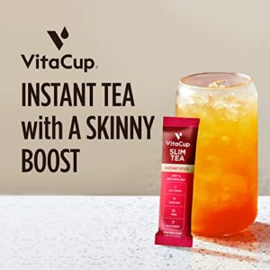 VitaCup Slim Instant Tea Packets For Diet Support, Oolong tea w/B Vitamins, Garcinia, Inulin & Acai, On-the-go Instant Sticks, 24 Ct