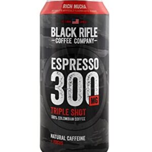 Black Rifle Coffee Ready To Drink 15 Fl Oz (Rich Mocha, 12 Count) 300mg of Caffeine Per Can, 100% Columbian Coffee, Gluten Free, Good Source of Protein, Helps Support Veterans and First Responders