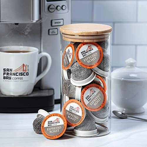 San Francisco Bay Coffee OneCUP Espresso Roast 12 Ct Dark Roast Compostable Coffee Pods, K Cup Compatible including Keurig 2.0 (Pack of 2)