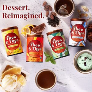 The Republic of Tea - Theo and Thea Mint Chip Crème Full-Leaf Black Tea, 14 Pyramid Sachets, Low Caffeine