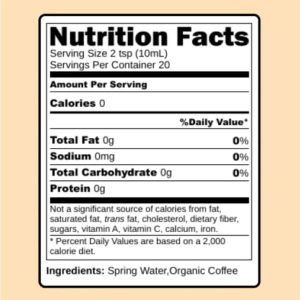 Juniper Ultra Coffee (Decaf) : Caffeine Free Organic Coffee Concentrate - 0mg of Caffeine per serving - Create Delicious Iced or Hot Coffee in an Instant with 20 Servings Per Bottle.