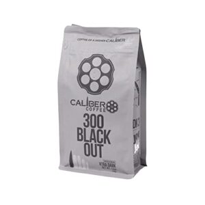 caliber coffee 300 black out extra dark roast, 12oz bag, whole bean