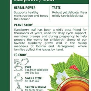 Traditional Medicinals Organic Raspberry Leaf Herbal Tea Caffeine Free, (Pack of 4) Total 64 Total Bag Tea