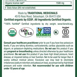 Traditional Medicinals Organic Licorice Root Herbal Tea, Soothes Digestion - 64 Tea Bags Total, 16 Count (Pack of 4)