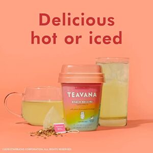 Teavana Jade Citrus Mint Green Tea, Beach Bellini, Lemon Ginger Bliss Herbal Tea Caffeine Free with Recipe eBook - Set of 4 Items (Without Honey Sticks)