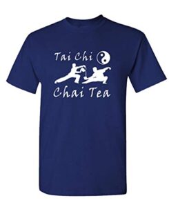 tai chi chai tea – t-shirt, navy blue, large