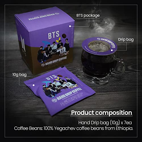 BTS Hand Drip Coffee Ethiopia Yegachev 10g x 7ea / Hand Drip Bag Coffee (Jung Kook)