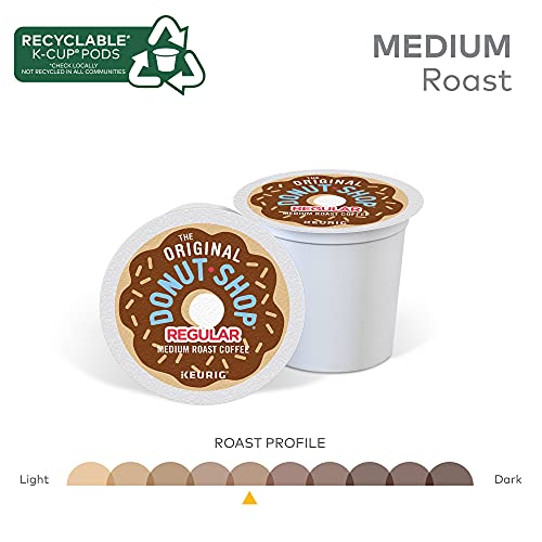 The Original Donut Shop Regular, Single-Serve Keurig K-Cup Pods, Medium Roast Coffee Pods, 24 Count (Pack of 4)