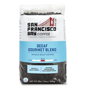 san francisco bay whole bean coffee – decaf gourmet blend (2lb bag), medium roast, swiss water processed