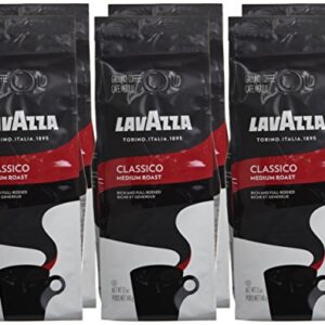 Lavazza Classico Ground Coffee Blend, Medium Roast, 12-Ounce Bags (Pack of 6) , Value Pack, Rich Flavor with Notes of Dried Fruit