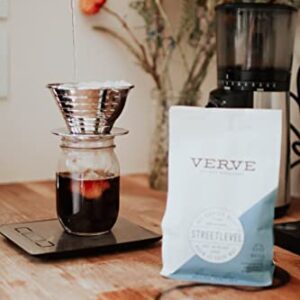 Verve Coffee Roasters Whole Bean Coffee Streetlevel Blend | Medium Roast, Brewed or Espresso, Direct Trade, Resealable Pouch | Enjoy Hot or Cold Brew | 12oz Bag