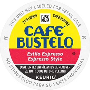 café bustelo espresso style dark roast coffee, 96 keurig k-cup pods