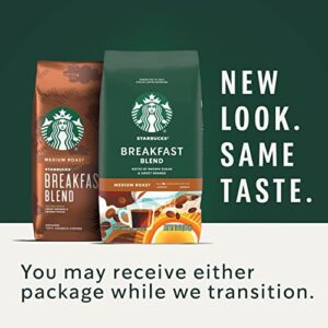 Starbucks Ground Coffee—Medium Roast Coffee—Breakfast Blend—100% Arabica—1 bag (28 oz)