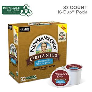 Newman's Own Organics Special Blend, Single-Serve Keurig K-Cup Pods, Medium Roast Coffee, 32 Count