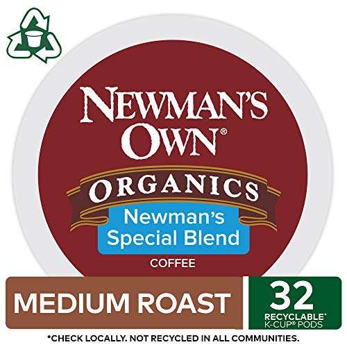 Newman's Own Organics Special Blend, Single-Serve Keurig K-Cup Pods, Medium Roast Coffee, 32 Count