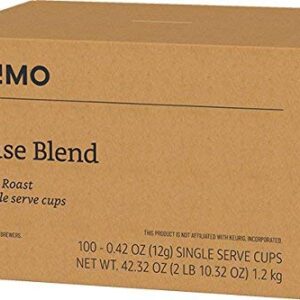 Amazon Brand - 100 Ct. Solimo Medium-Dark Roast Coffee Pods, House Blend, Compatible with Keurig 2.0 K-Cup Brewers