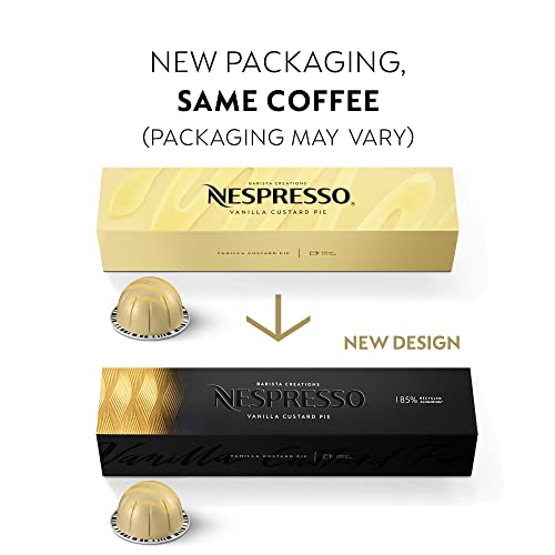 Nespresso Capsules VertuoLine, Vanilla Custard Pie, Mild Roast Coffee, 10 Count (Pack of 3), Brews 7.77 Ounce (VERTUOLINE ONLY)