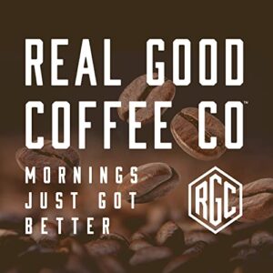 Real Good Coffee Company - Whole Bean Coffee - Donut Shop Medium Roast Coffee Beans - 2 Pound Bag - 100% Whole Arabica Beans - Grind at Home, Brew How You Like