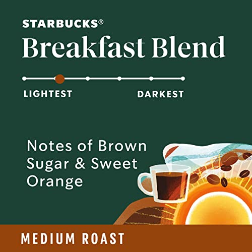 Starbucks Ground Coffee—Medium Roast Coffee—Breakfast Blend—100% Arabica—3 bags (12 oz each)