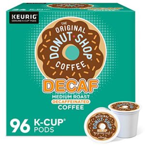 the original donut shop decaf keurig single-serve k-cup pods, medium roast coffee, 24 count (pack of 4)