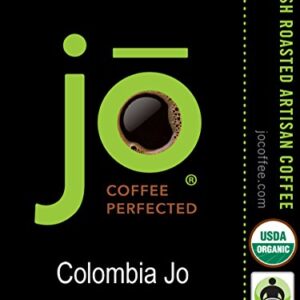 COLOMBIA JO: 12 oz, Organic Ground Colombian Coffee, Medium Roast, Fair Trade Certified, USDA Certified Organic, 100% Arabica Coffee, NON-GMO, Gluten Free, Gourmet Coffee from Jo Coffee