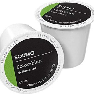 Amazon Brand - 100 Ct. Solimo Medium Roast Coffee Pods, Colombian, Compatible with Keurig 2.0 K-Cup Brewers