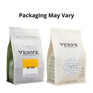 Verve Coffee Roasters Whole Bean Coffee 1950 Blend | Medium Roast, Brewed or Espresso | Ethiopian Blend, Direct Trade, Resealable Pouch | Enjoy Hot or Cold Brew | 12oz Bag
