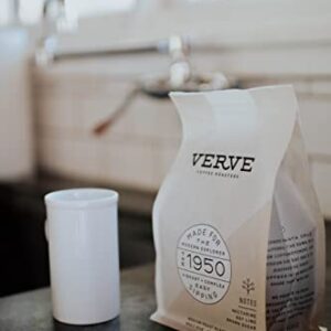 Verve Coffee Roasters Whole Bean Coffee 1950 Blend | Medium Roast, Brewed or Espresso | Ethiopian Blend, Direct Trade, Resealable Pouch | Enjoy Hot or Cold Brew | 12oz Bag