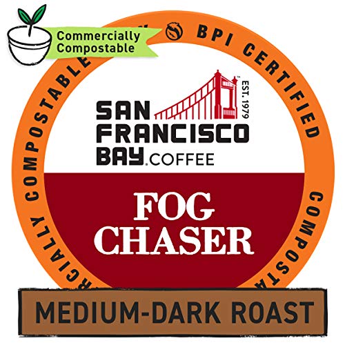 San Francisco Bay Compostable Coffee Pods - Fog Chaser (120 Ct) K Cup Compatible including Keurig 2.0, Medium Dark Roast