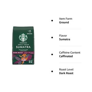 Starbucks Ground Coffee—Dark Roast Coffee—Sumatra—100% Arabica—1 bag (18 oz)