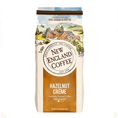 New England Coffee Hazelnut Crème Medium Roast Ground Coffee 22 oz. Bag