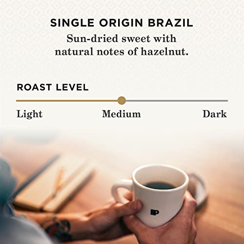 Peet's Coffee, Medium Roast Ground Coffee - Single Origin Brazil 18 Ounce Bag