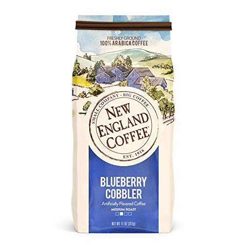 New England Coffee Blueberry Cobbler Medium Roast Ground Coffee 11 oz. Bag (Pack of 3)