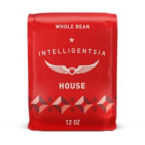 intelligentsia coffee, light roast whole bean coffee – house 12 ounce bag with flavor notes of milk chocolate, citrus and apple