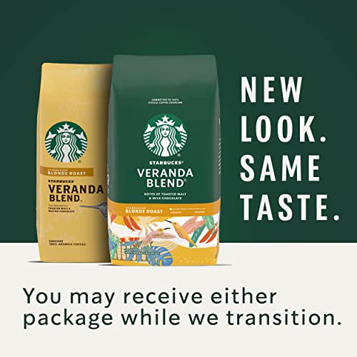 Starbucks Whole Bean Coffee—Starbucks Blonde Roast Coffee—Veranda Blend—100% Arabica—3 bags (12 oz each)