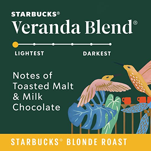 Starbucks Whole Bean Coffee—Starbucks Blonde Roast Coffee—Veranda Blend—100% Arabica—3 bags (12 oz each)