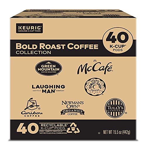 Keurig Bold Roast Coffee Collection, Single -Serve K-Cup Pods Variety Pack, 40 Count