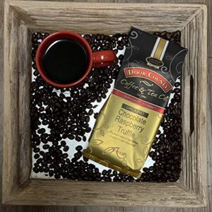 Door County Coffee - Chocolate Raspberry Truffle, Chocolate Raspberry Truffle Flavored Ground Coffee - Medium Roast, 10 oz Bag