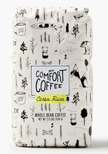 mt. comfort coffee costa rica medium roast, 2.5 lb bag – sourced from local, costa rican coffee farms – roasted whole bean