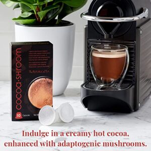 The Republic of Tea – Cocoa Shroom Latte Nespresso-Compatible Recyclable Pods, 10 count, Low Caffeine