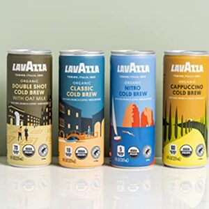 Lavazza Organic Cold Brew Coffee Variety Pack of 12 Count - Balanced, Complex, Smooth, Fruity, Sweet, Creamy, Medium and Dark Roast, 100% Arabica, USDA Organic and Rainforest Alliance Certified,1 Count(Pack of 12)