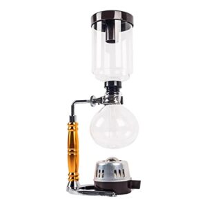 retro style siphon coffee maker heat resistant tea maker machine for office dining room kitchen gifts, 5 cup
