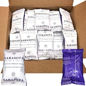 Sarasota Coffee & Tea Co. Signature Dark European 1.5 oz Coffee Packets, Gourmet Colombian Bulk Coffee, Office Coffee, 12 Cup Coffee Packs, Medium Roast, Single Pot Bags For Drip Coffee Makers, 42 Count