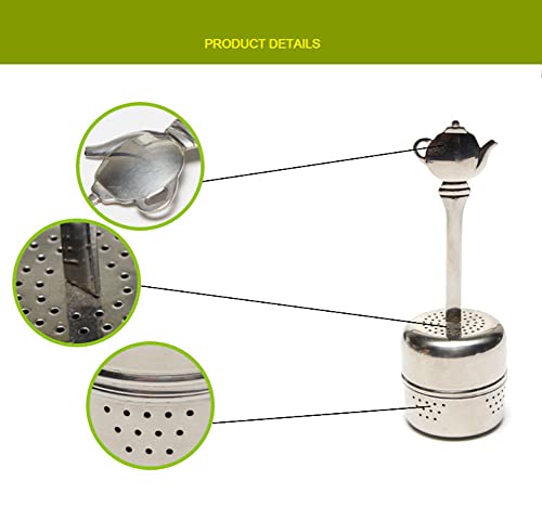 Tea Infuser, Stainless Steel Tea Strainer, Teapot-shaped tea strainer with Straight Handle, Extra Fine Mesh Tea Filter For Loose Leaf, Leaf Tea, Rose, Coffee