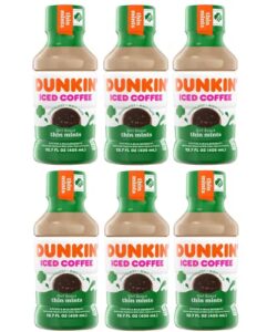 dunkin iced coffee, thin mints, 13.7oz bottles, pack of 6