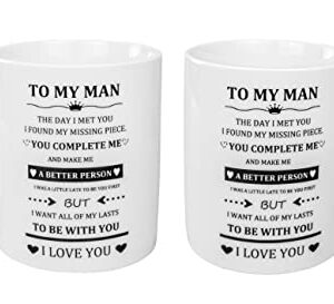 INOGIH Personalized Tea and Coffee-Ceramic-Mug Coffee Tea Cup for Dad/Father/Husband/Boyfriend Funny Cute Love Gift for Valentines Day White Ceramic Novelty Tea Cup