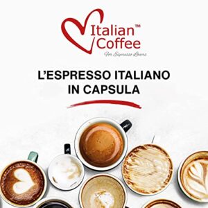 Italian Coffee pods compatible with Nespresso original machines, Italian Expresso capsules (100 Crema Aluminum Pods, 100 Count (Pack of 1))