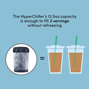 HyperChiller HC2BG# Patented Iced Coffee/Beverage Cooler, NEW, IMPROVED,STRONGER AND MORE DURABLE! Ready in One Minute, Reusable for Iced Tea, Wine, Spirits, Alcohol, Juice, 12.5 Oz, Cobalt